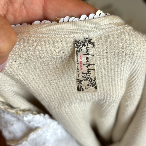 Women’s Free People white/gold sequin mini dress, size Small - Picture 7 of 8